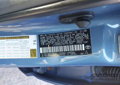 2008 Toyota Prius from USA, damaged, VIN JTDKB20U787751360